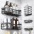 EUDELE Adhesive Shower Caddy, 5 Pack Rustproof Stainless Steel Bath Organizers With Large Capacity, No Drilling Shelves for Bathroom Storage & Home Decor
