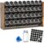 Spice Rack Organizer with 36 Glass Jars, for Cabinet Wall Mount Countertop