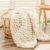Bigacogo Chunky Knit Throw Blanket for Couch, 40×60 inches, Beige