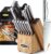 McCook Knife Set Kitchen Steel Knife Block Set w Built-in Sharpener