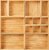 Fabsome Drawer Organizer, Set of 9 Bamboo Wood Kitchen Makeup Desk Junk Tea Drawer Storage Boxes Bins for Cutlery Silverware Utensils Flatware, Small Wooden Container Tray for Bathroom, Office