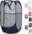 Handy Laundry Collapsible Mesh Foldable Hamper 14″ x 14′ x 24″ Navy Blue